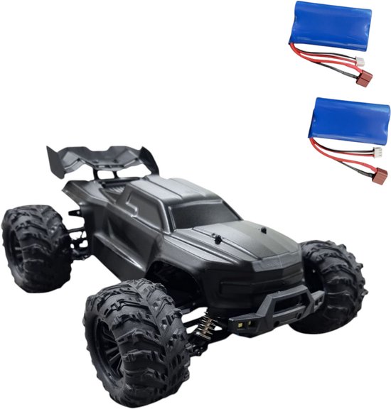 Afstand bestuurbare Auto - Off Road Monster Truck - Race Auto op Accu - 4x4 wielaandrijving - krachtige schokdemping - 52 kmh - 3 snelheden - Led-koplamp inclusief extra batterij en 1 jaar garantie
