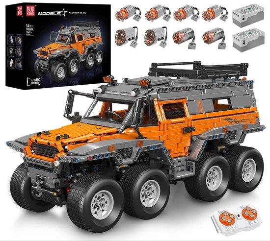 Comnox - Mould King - Avtoros Shaman 8×8 Bouwset - 2578 Stukjes - LEGO Compatible - RC Technisch Speelgoed voor Tieners & Volwassenen - Oranje