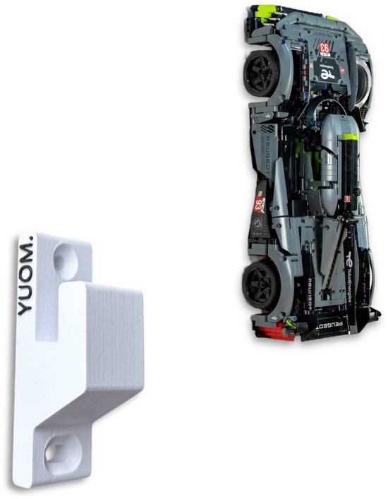 YUOM. Muurbeugel voor LEGO Technic Peugeot 9X8 - LEGO Technic Car Wall Mount - Peugeot 9X8 - LEGO houder auto modellen - LEGO Technic Peugeot
