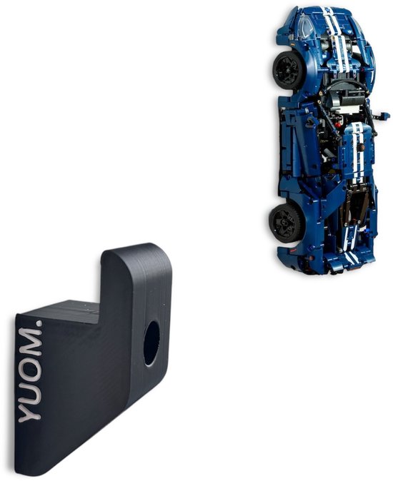 YUOM. Wall Mount Voor LEGO Technic Ford GT - Muurbeugel LEGO Technic Car Wall Mount - Ford GT - Lego Houder Auto Modellen - Lego Formule 1